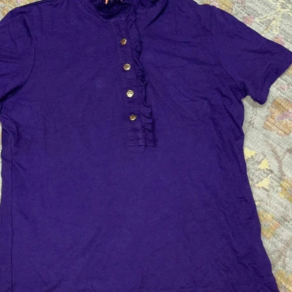 Tory Burch purple shirt sz xl